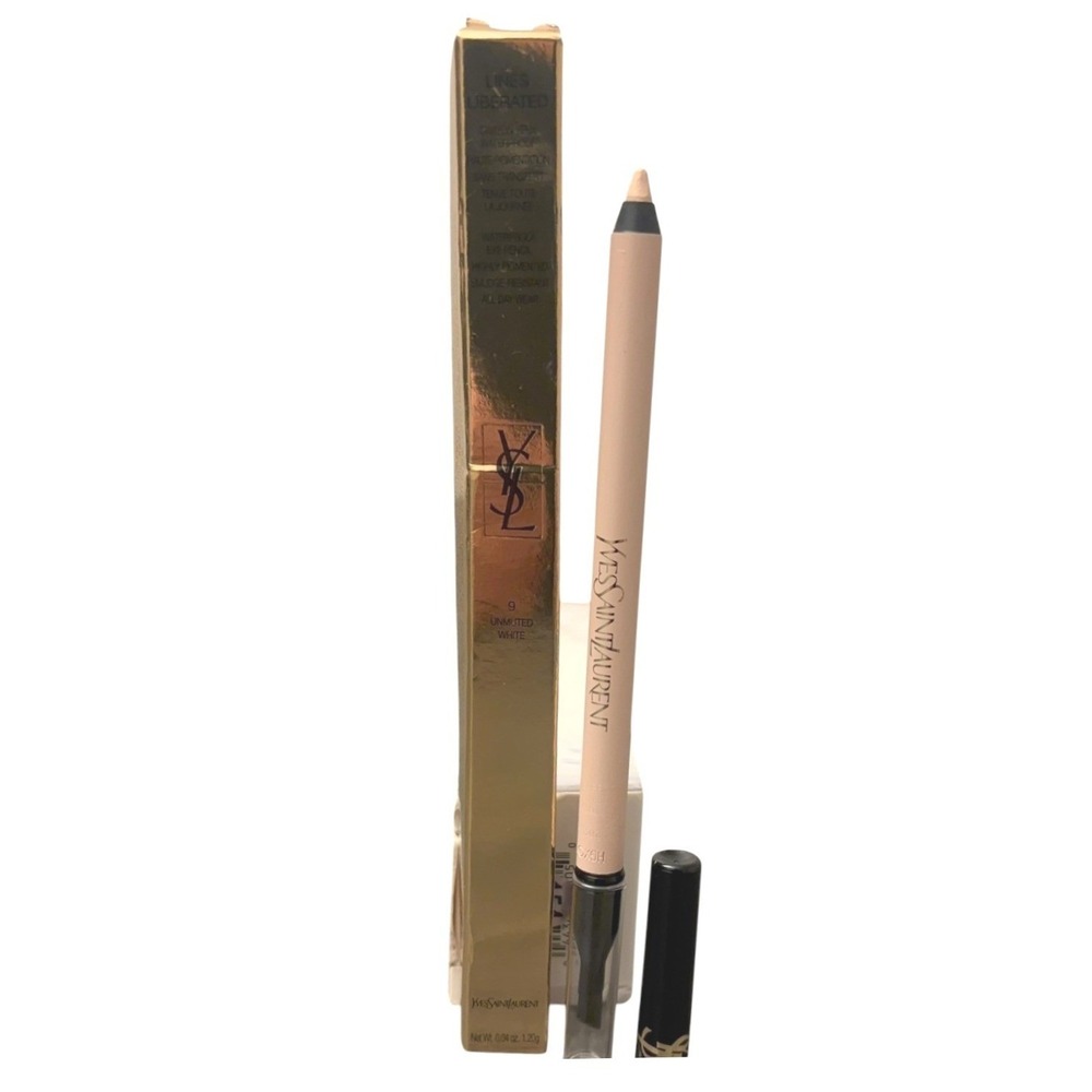 YSL Lines Liberated Waterproof Eye Pencil 9 Unmuted White Eyeliner New in Box